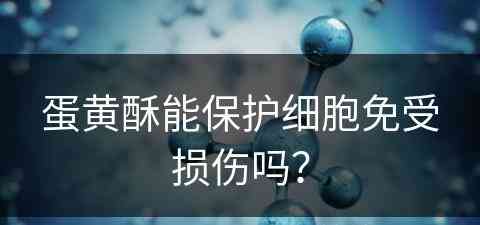 蛋黄酥能保护细胞免受损伤吗？